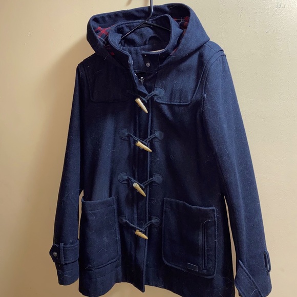 Only Jackets & Blazers - ONLY Wool Jacket with Plaid Hood ❤️